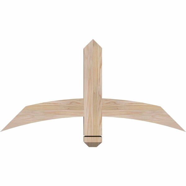 Ekena Millwork Bellingham Smooth Timber Gable Bracket, Douglas Fir, 36"W x 18"H x 3 1/2"D x 3 1/2"F, 12/12 Pitch GBW036X18X0404BEL00SDF - main
